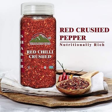 Himalayan Chef Red Crushed Pepper Shaker - Organically Crushed Red Chili Pepper Flakes Great for Pizza, Chowder, Seafood, and Pasta (3.88 Oz) - Image 2
