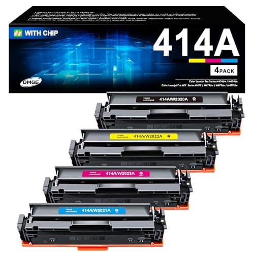 414A 414X Toner Cartridges M479fdw: Compatible Replacement for HP 414A Toner Cartridges 4 Pack, Works with HP Color Laserjet Pro MFP M479fdw Toner, Pro M454dw M454dn M480f M455dn Series Printer︱W2020A - Image 1