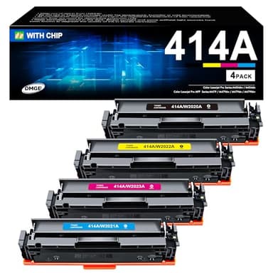 414A 414X Toner Cartridges M479fdw: Compatible Replacement for HP 414A Toner Cartridges 4 Pack, Works with HP Color Laserjet Pro MFP M479fdw Toner, Pro M454dw M454dn M480f M455dn Series Printer︱W2020A - Image 1