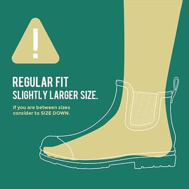 Planone Short Rain Boots Women Wide Width Fashion Waterproof Chelsea Boots for Women Matte Outdoor Garden Shoes Ankle Muck Boots for Ladies Non Slip Work Shoes Rubber Boots with Premium Comfort Insole - Image 9