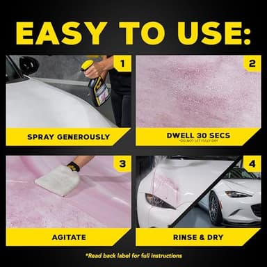 Meguiar's Ultimate Iron Remover - Quickly Remove Embedded Iron Particles and Industrial Fallout That Impair Paint Color, Clarity, and Paint Smoothness - Chemical Contaminant Remover - 24 Oz - Image 6