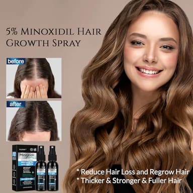 5% Minoxidil for Men Hair, Minoxidil for Women Hair Growth, Minoxidil Hair Growth Spray 2PCS. - Image 4