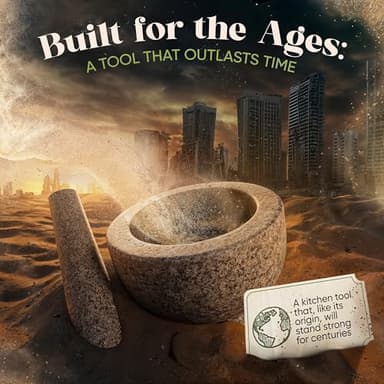 ChefSofi 1.5 Cup-Capacity Mortar and Pestle Set - Unpolished Heavy Granite for Enhanced Performance and Organic Appearance - Image 5