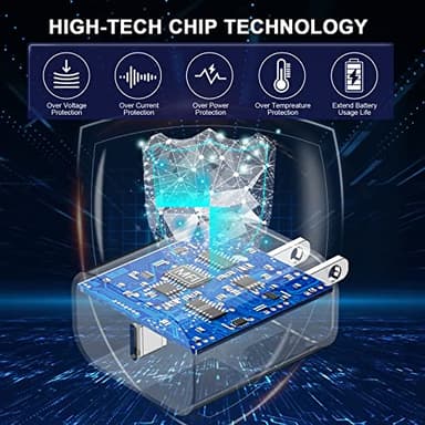 iPhone11 12 13 14 Fast Charger,2Pack 20W iPhone Charger Fast Charging Block Adapter with 10FT USB-C to Lightning Data Sync Charging Cord for iPhone 14 13 12 11 Pro Max Xs Xr X 8 - Image 4