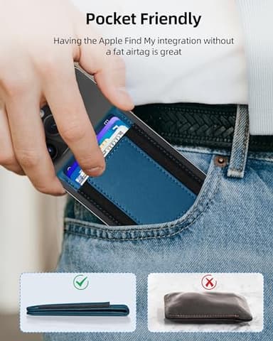 ExtreLife for Magsafe Wallet, Works with Apple Find My, Magnetic Wallet for iPhone 17/16/15/14/13/12 Series, 8-Card Holder, Adjustable Stand, RFID Blocking, Blue - Image 8