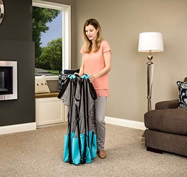 Regalo My Play Deluxe Portable Play Yard Indoor and Outdoor,Includes a Full Canopy, Aqua, 6-Panel - Image 3