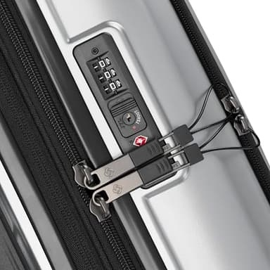 Samsonite Octiv Pro 3-Piece Hardside Lightweight (21/24/28) Front Pocket Carry-On Pro, Medium & Large-Checked Luggage Set, Expandable, Four Spinner Wheels, Adjustable Handle, TSA Lock – Silver - Image 5