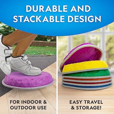 NATIONAL GEOGRAPHIC Stepping Stones for Kids – Durable Non-Slip Stones Encourage Toddler Balance & Gross Motor Skills, Indoor & Outdoor Toys, Obstacle Course, Gifts for Toddlers (Amazon Exclusive) - Image 4