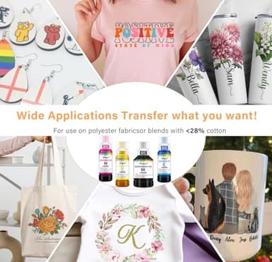 Welacer Sublimation Ink 440ML Autofill Bottles Refill for ET-2800 ET2400 ET-15000 ET-2803 ET-2850 ET2720 ET2760 ET2750 ET4800 etc.High-Yield Inkjet Printers Heat Press Transfer on Mugs - Image 7