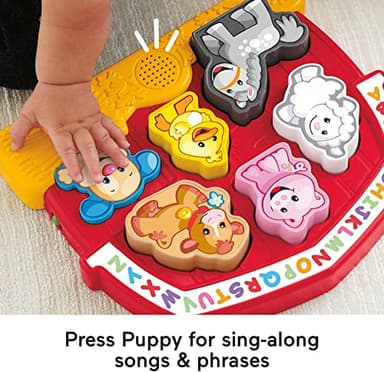 Fisher-Price Toddler Shape Sorting Toy Laugh & Learn Farm Animal Puzzle with Music & Sounds for Kids Ages 1+ Years​ - Image 3