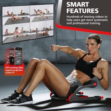 WONDER CORE SMART, Ab Workout Equipment, Sit Up Machine & Exercise Equipment, Ab Crunch Machine for Stomach Workout, Ab Core Trainer Abdominal Machine, Fitness Equipment for Home Gym (Red) - Image 5