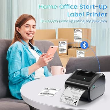 Omezizy Bluetooth Shipping Label Printer 4x6 - D450BT Thermal Label Printer for Shipping Packages, Small Business, Home, Office, Compatible with Amazon, Ebay, Tiktok, Etsy, USPS - Image 3