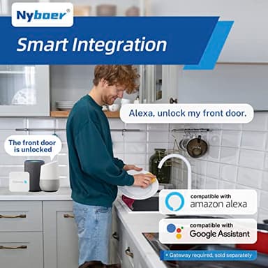 Keyless Fingerprint Smart Door Lock and Handle - Keypad Entry, Electronic Passcode for Front Door - Image 7