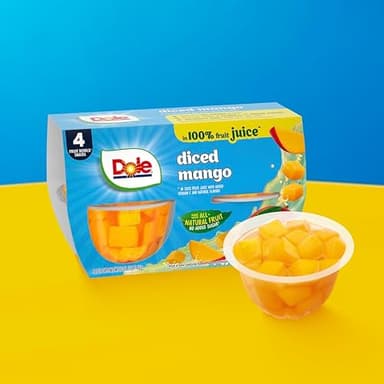 Dole Diced Mango in 100% Fruit Juice - Dole Fruit Bowls - 4 oz Fruit Bowls - 24 Pack - Image 4