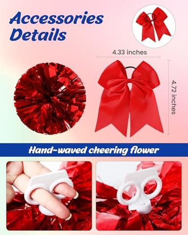 WooHand Halloween Costumes 5-12 Years Girls Cheerleader Costume Cheerleading Outfit Dress For Party Birthday Gift - Image 5