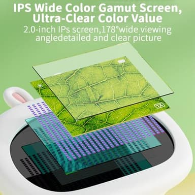 Crspexil Microscope, Digital Microscope,Holding Magnifying Glasses，2’’ IPS,2 MP,4 Zoom Buttons,1000x Magnification,Observe Circuit Boards/Plants/Coins/Hair/Insects,Christmas,Birthday,Edu Gifts. - Image 4