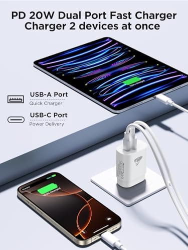 [3 Pack] USB C Charger Block Fast Charging Multiport Wall Charger, Dual Port PD Power Adapter Fast Type C Charging Block Cube Compatible with iPhone 16/15/14/13/12/11/Pro, XS/XR/X/8/7, Samsung, More - Image 2