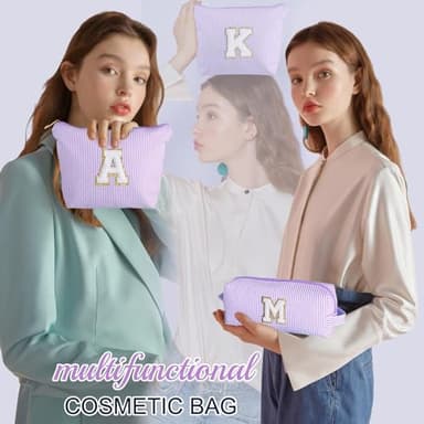 YOOLIFE Makeup Bag for Women - Personalized Makeup Pouch for Girlfriend Bridesmaid Wife | Travel Toiletry Bag for Her Mom | Skin Care Bag Birthday Gift for Sister Friend Mini Makeup Bag Sweet 16 Gifts - Image 2