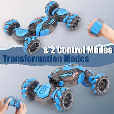 Gesture Sensing RC Stunt Car for Boys, Remote Control Toys for Kids Age 5-7, 6-8, 9 10 11 12+ Years Old Birthday Gifts, 2.4GHz Hand Controlled RC Drift Car with Light & Music, Double-Sided Driving - Image 3