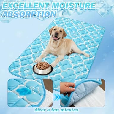 EXPAWLORER Dog Cooling Mat-28.3''*47.2'' Upgraded Extra Large Cooling Pad for Dog Dogs Cats Pets in Summer Keep Cool,Washable,Non-Slip Blanket for Grate Sofa Bed Outdoor - Image 5