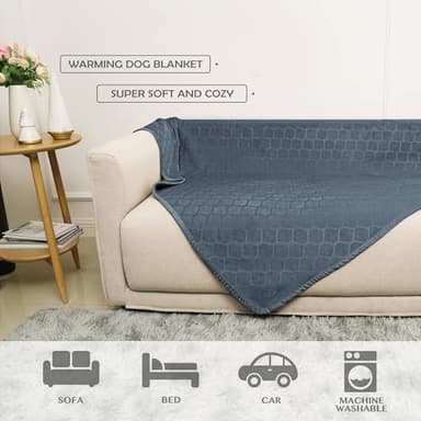 fuguitex Waterproof Dog Blanket Bed Cover Dog Crystal Velvet Moroccan Fuzzy Cozy Plush Pet Blanket Throw Blanket for Couch Sofa - Image 4