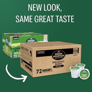 Green Mountain Coffee Roasters Breakfast Blend Single-Serve Keurig K-Cup Pods, Light Roast Coffee, 72 Count - Image 2