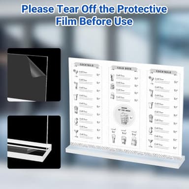 12 Pack Acrylic Sign Holder 11 x 8.5 Horizontal, Double-Sided Clear Sign Holder Plastic Stands for Display, T Shape Acrylic Table Sign Stands for Office Store Restaurants Wedding Party Decoration - Image 4