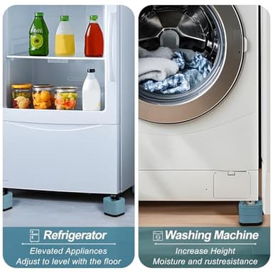 Kvoike 12 Pack Furniture Risers, Adjustable Bed Risers Heavy Duty Stackable Bed Raisers for Table Desk Couch Chair Sofa Cabinet Bed Legs Lift Height 1" - Image 5