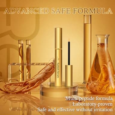 Recuren Plus Premium Eyelash Growth Serum: Advanced Vegan Formula for Longer Thicker Lashes (Champagne Gold) - Image 7
