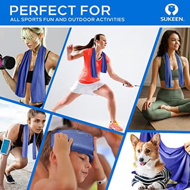 Sukeen [4 Pack] Cooling Towel (40"x12"),Ice Towel,Soft Breathable Chilly Towel,Microfiber Towel for Yoga,Sport,Running,Gym,Workout,Camping,Fitness,Workout & More Activities - Image 8