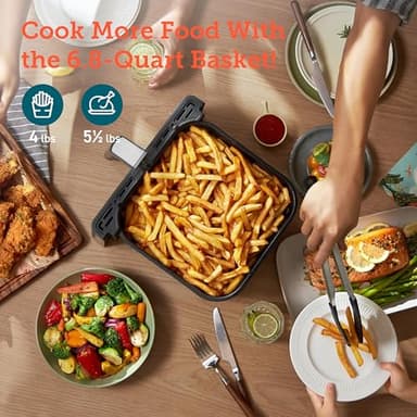 COSORI 6.8Qt Air Fryer, 12-in-1 Dual Blaze for 360° Crispy Meals, No Shaking & Preheating to Fast Cooking with Bake, Roast, Broil, 100+In-App Recipes, Dishwasher Safe - Image 5
