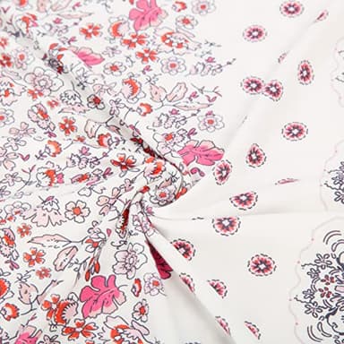 GRACE KARIN Women Strapless Casual Loose Ruched Long Maxi Dress with Pockets Pink Floral - Image 8