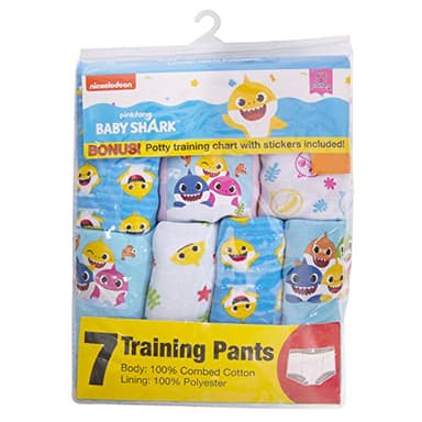 Baby Shark Cotton Potty Training Pant Multipacks with Success Tracking Chart and Stickers, Sizes 18M, 2T, 3T, 4T - Image 2