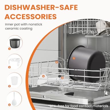 Sweetcrispy 8QT Electric Pressure Cooker,16-in-1 Instant Multi Kitchen Appliances, Slow Cooking Pot Rice Steamer Yogurt Maker, Stainless Steel - Image 4