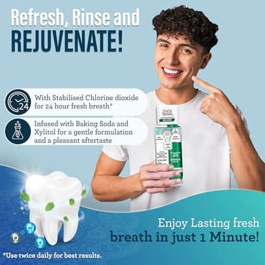 GuruNanda Gum Hygiene Makeover Kit with Ashwagandha & Cocomint (Travel Size) Oil Pulling, Neem Toothpaste, Breath Harmonizer Mouthwash, 2-in-1 Floss Picks & Whitening Toothbrushes - Image 4