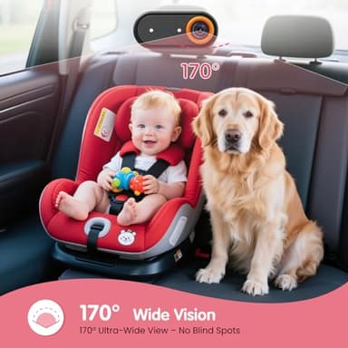 LUCKVIEW BM2A Baby Car Camera – 3X Zoom to See Baby Clearly, 5.2" 1080P Display & Auto IR Night Vision, Rear-Facing View Monitor, Easy Install for Parents & Pet Owners - Image 4