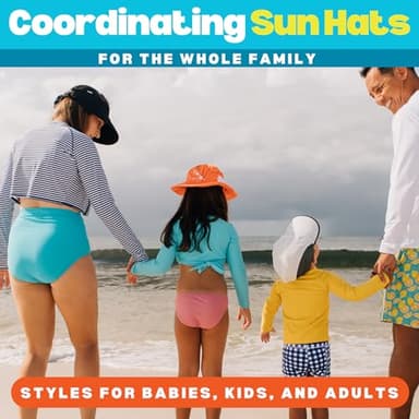 SwimZip Wide Brim Sun Hat | UPF 50+ Protection for Baby, Toddler, and Kids White - Image 7