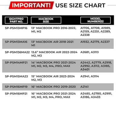 SightPro Magnetic Privacy Screen for MacBook Pro 16 Inch (2021-2024, M1, M2, M3, M4, Pro, Max) Removable Laptop Privacy Filter Shield and Protector - Image 8
