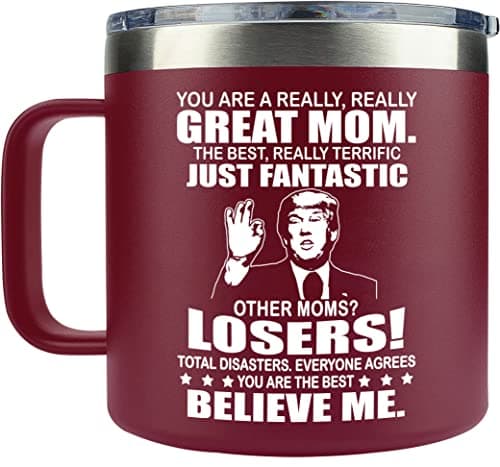 Gifts for Mom from Daughter, Son - Mothers Day Gifts for Mom, Wife, Women - Moms Birthday Gift Ideas, Cool Birthday gifts for Moms, Mothers - Best mom Mug, 14 Oz Stainless Steel moms Coffee Mug - Image 1