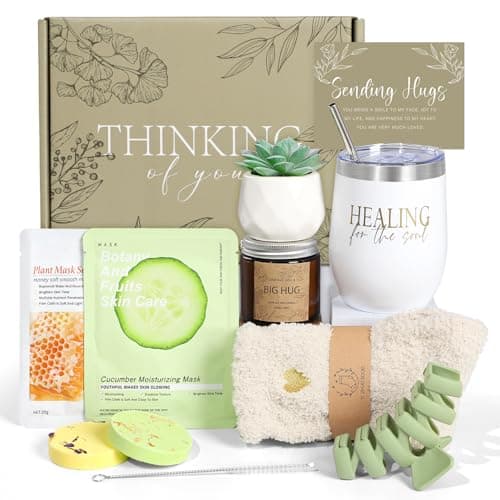 Thinking of You Care Package for Women - Get Well Soon GBasket for Sick Friend After Surgery Gifts Feel Better Gifts for Women, Sympathy Gift Baskets Sending Hugs, Self-Care Spa Gifts - Image 1