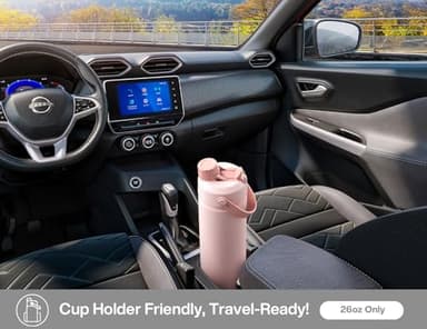 POWCAN 26 oz Insulated Water Bottle with 2-in-1 Straw and Spout Lid, Keep Cold 24H, Leak-Proof, Fits in Car Cup Holder, Stainless Steel Water Bottle for Sports, Travel, and School (Polar) - Image 4