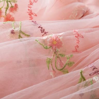 Nileafes Toddler Baby Girl Party Dress Floral Tutu Princess Elasticity Cake Smash Photo Shoot Dresses Size 4Y (3-4 Years, 120-Pink) - Image 6