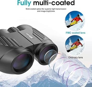 20x25 Binoculars for Adults and Kids, High Power Easy Focus Compact Binoculars with Low Light Vision for Bird Watching and Travel - Image 3