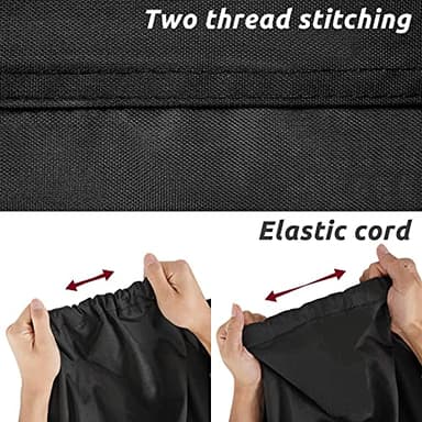 Mancro Boat Cover, 17-19ft Waterproof Trailerable Boat Cover, Heavy Duty UV Resistant Marine Grade Outboard Cover Compatible for Bass Boat, Fits Bayliner Tri-Hull V-Hull Fishing Runabout Boat, Black - Image 7