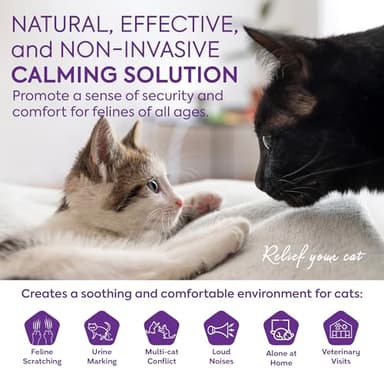 TopSum Cat Calming Diffuser Refills: Pheromone Refill for Cats, Long-Lasting 6-Month Supply, Compatible with Most Diffusers, 6 Pack (Purple) - Image 3