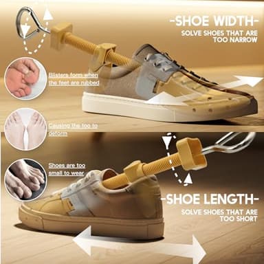 eachway Shoe Stretcher Women and Men,Premium Shoe Expander Widener Adjustable Length & Width for Wide Feet S (for Women's 5.5-12) - Image 5