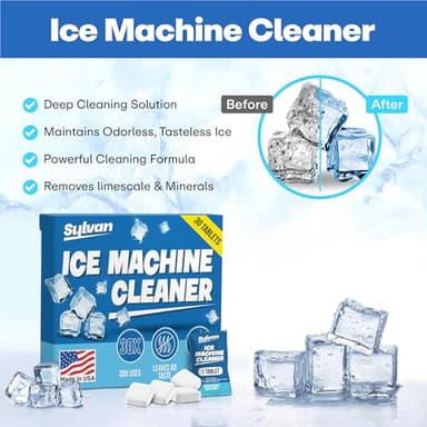 Sylvan Ice Machine Cleaner and Descaler Tablets | 30 Tabs | Made in USA | Nickel Safe Ice Maker Cleaner and Descaler | Universal Compatibility for Commercial & Residential Ice Makers - Image 5
