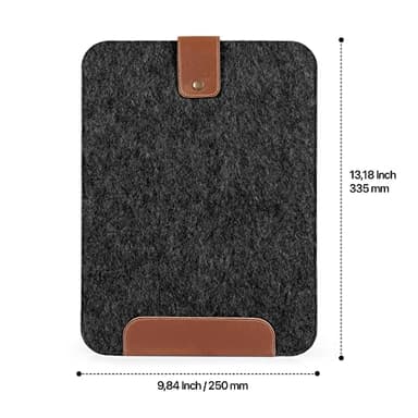 MegaGear 13" Genuine Leather & Fleece Slim MacBook Bag – Stylish & Protective Sleeve for MacBook Pro, MacBook Air, and Laptops - Image 2