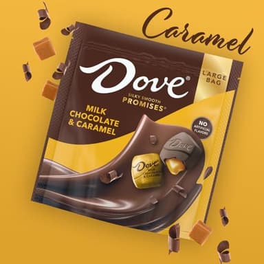 DOVE PROMISES Milk Chocolate & Caramel Candy, 12.67 Oz Large Bag - Image 4