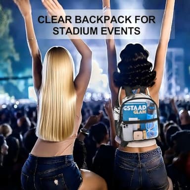 Oraben Clear Backpack for Stadium Events Clear Bag Small Stadium Backpack Waterproof 12x6x12 for Women Men Adult Concert Sports - Image 2